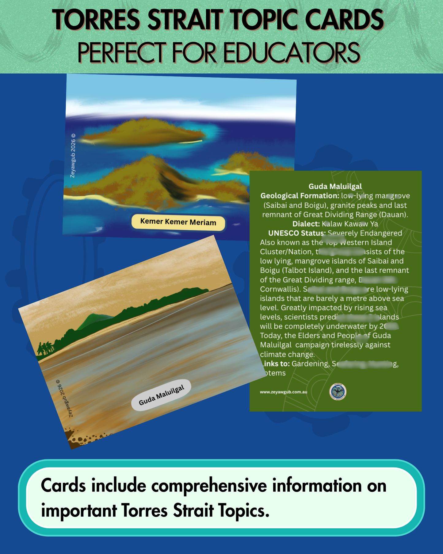 Torres Strait Topic Cards Wholesale Price (Min. Purchase of 10)